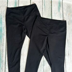 2 PAIR ZELLA LIVE IN LEGGINGS SIZE LARGE BLACK